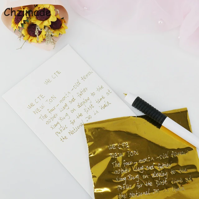 Chzimade 1.5mm Heat Foil Pen Gold Hot Stamping Foil Pen Set To Add Shining  Handwritten