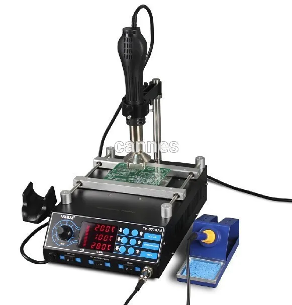 YIHUA 853AA Высокая мощность ESD BGA паяльная станция PCB предварительного нагрева и распайки ИК станция предварительного нагрева 110 В 220 в ЕС и США паяльная станция