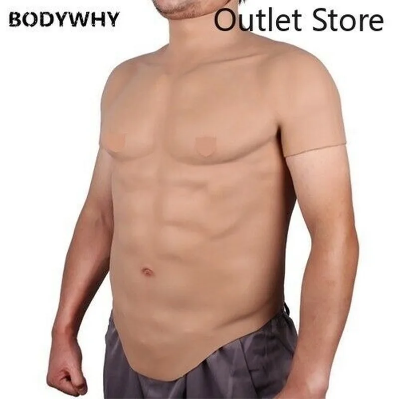 Artificial Women Silicone Fake Pectoralis Vest Realistic Abdominal Muscle Boxing Belly Simulation Waist Shaper Sexy Bodysuit top grade adults realistic fake muscle belly macho realistic silicone artificial simulation muscle man skin up body