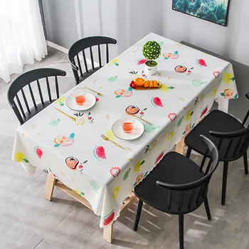 

New Hot Nordic Waterproof PVC Table Cloth Oil-Proof Spill-Proof Rectangle Tablecloth Table Decor
