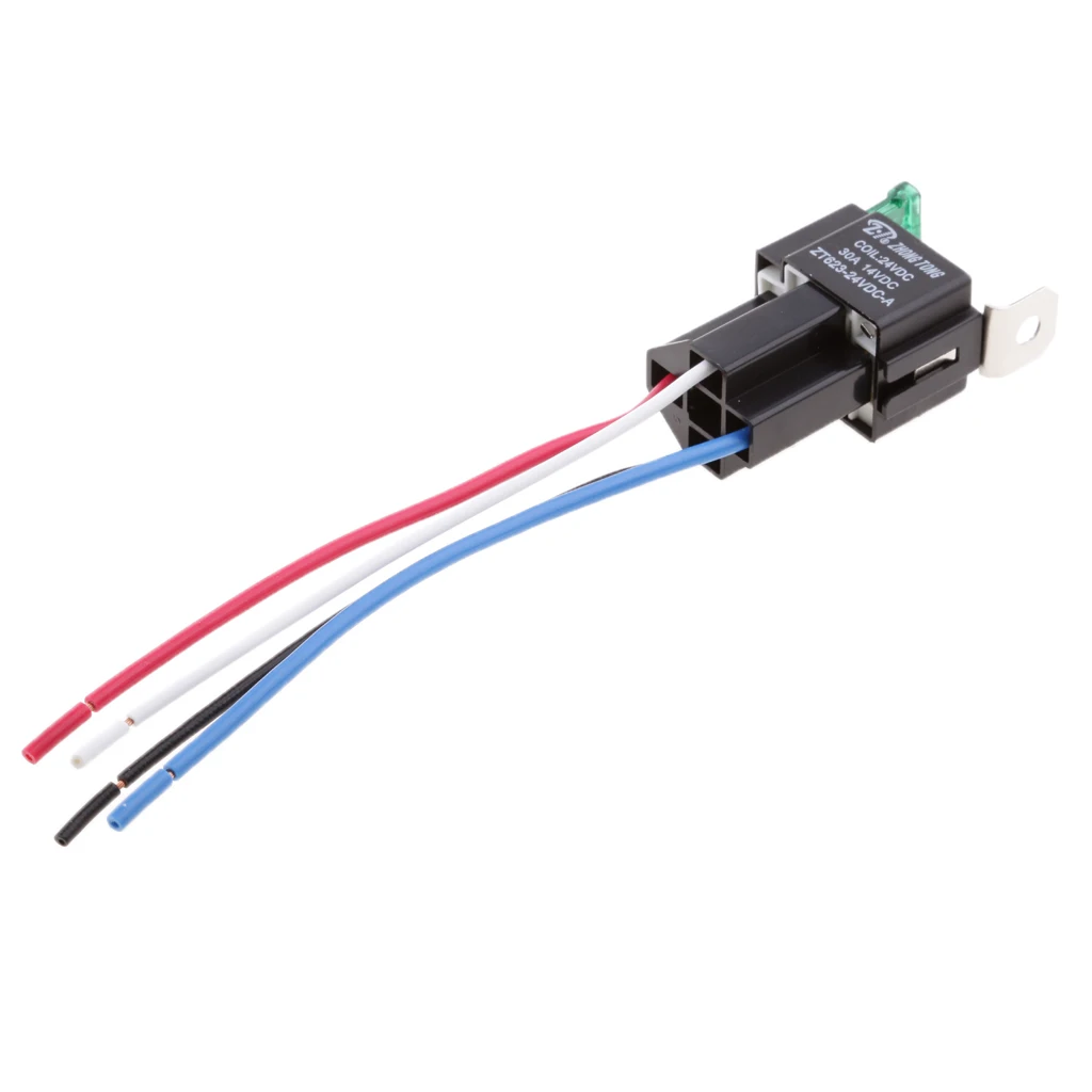 5pcs 24V 30A 4 Pin SPST Relay General Purpose Relay Electrical Connection