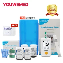 50/100pcs Safe-Accurate Blood Glucose Meter & Test Strips & Lancets Diabetes Glucometer Blood Sugar Monitor for Diabetic