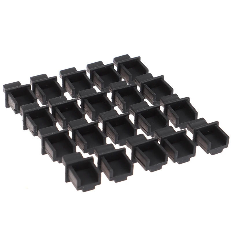 20pieces RJ45 Network Port Protective Rubber Cover Network Connector End Cap Clean protection plug rubber cap sleeve soft elasticity silicone protective cover sealing plug thread protection sleeve black red white blue 1 5 24mm