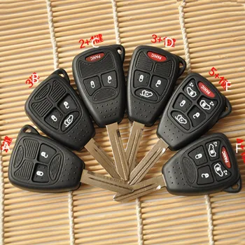 

DAKATU 2/3/2+1/3+1 Buttons Remote Key Shell For Chrysler 300C Sebring Wrangler Dodge Jeep Cruiser Compass FOB Key Case with butt