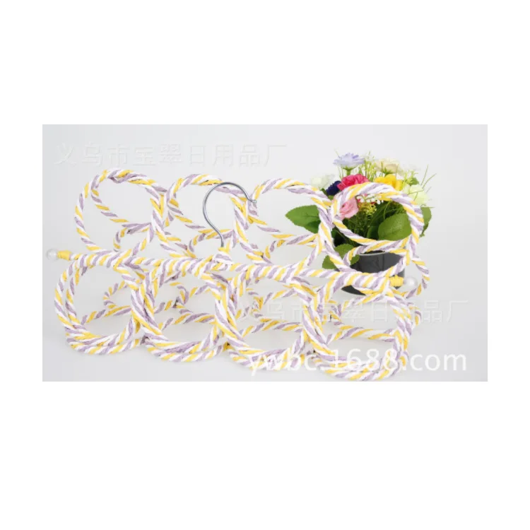 Color Scarf Hanger Towel Rack Wholesale Multi-functional 28 Circle Wearable Anti-slip Rattan Storage Rack Clothes Hanger Manufac