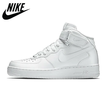 

Origina Nike Air Force 1 AF1 Men's Skateboarding Shoes Sports Wear Resistant Fashion High-top Outdoor Sneakers White 315123-111