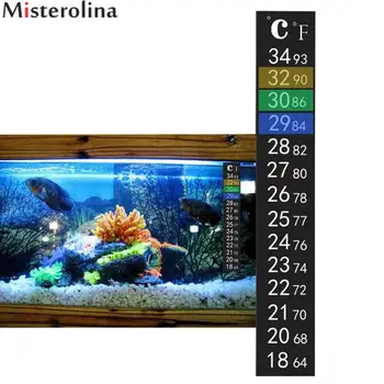 

New Fish Tank Aquarium Thermometer Strip Stick-on Change Color Thermometer Temperature PKP6240 Tank Sticker Fish Aquarium T2Y1