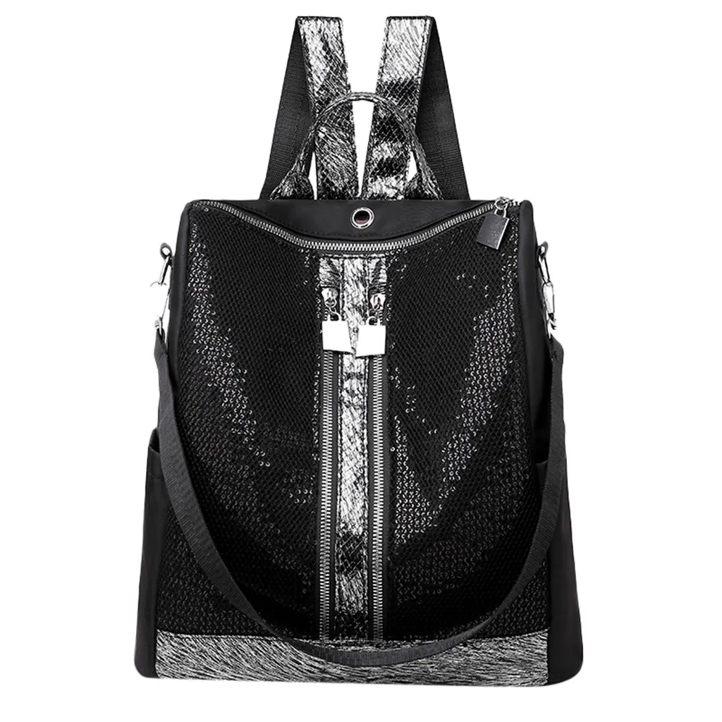 Для женщин блестками рюкзак для школьников-подростков из искусственной кожи для девочек, рюкзак Водонепроницаемый сумка рюкзак Sac A Dos Femme# T2