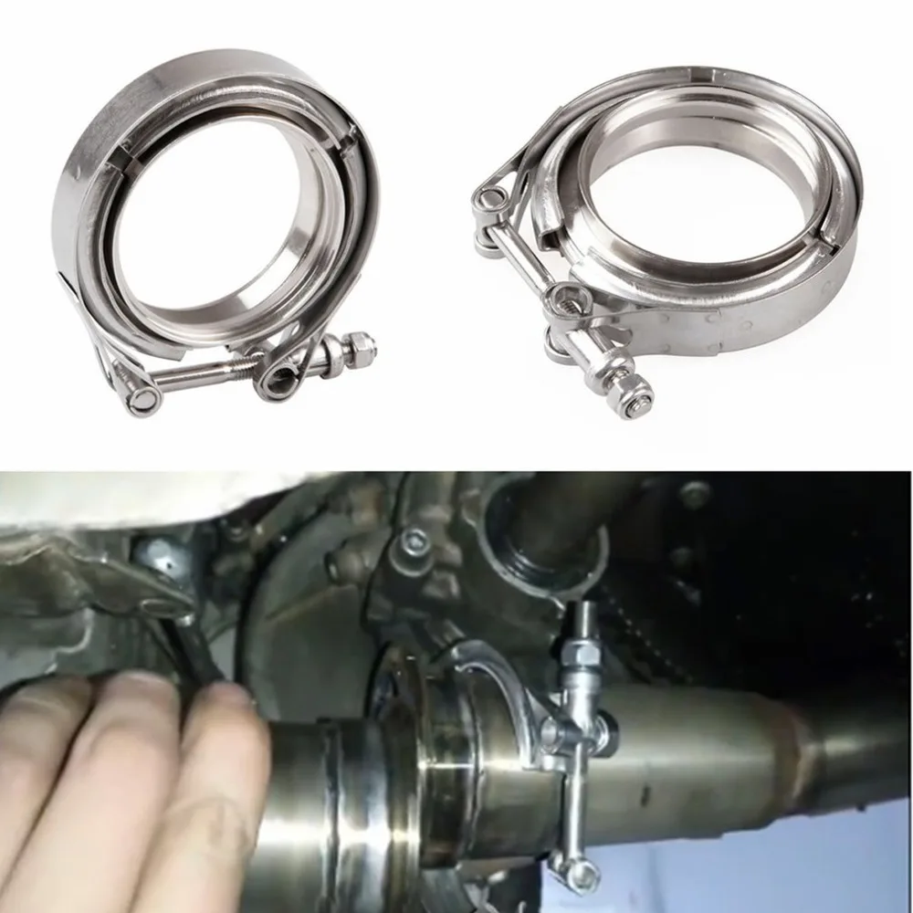 

2/2.5/3/3.5/4 Inch SS304 V-Band Clamp Stainless Steel M/F 3 v band Turbo Exhaust Downpipe
