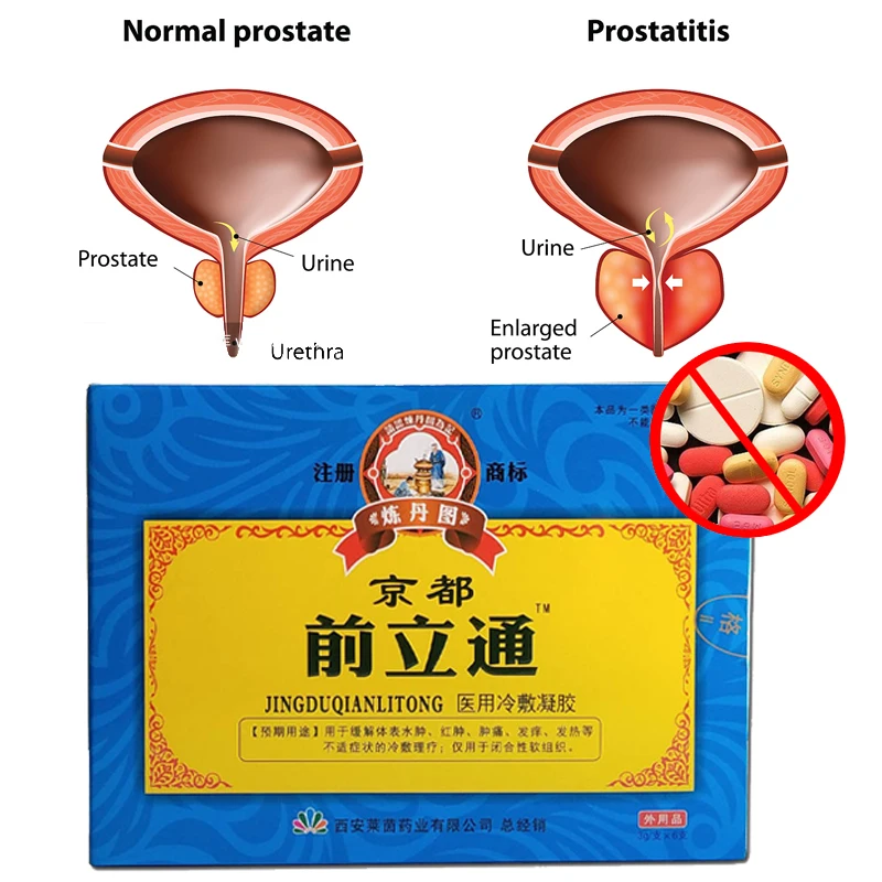 6Pcs/Box Herbal Prostatic Gel Prostatitis Treatment Prostate Massage Chinese Medicine Hyperplasia Man Prostate Care Health New