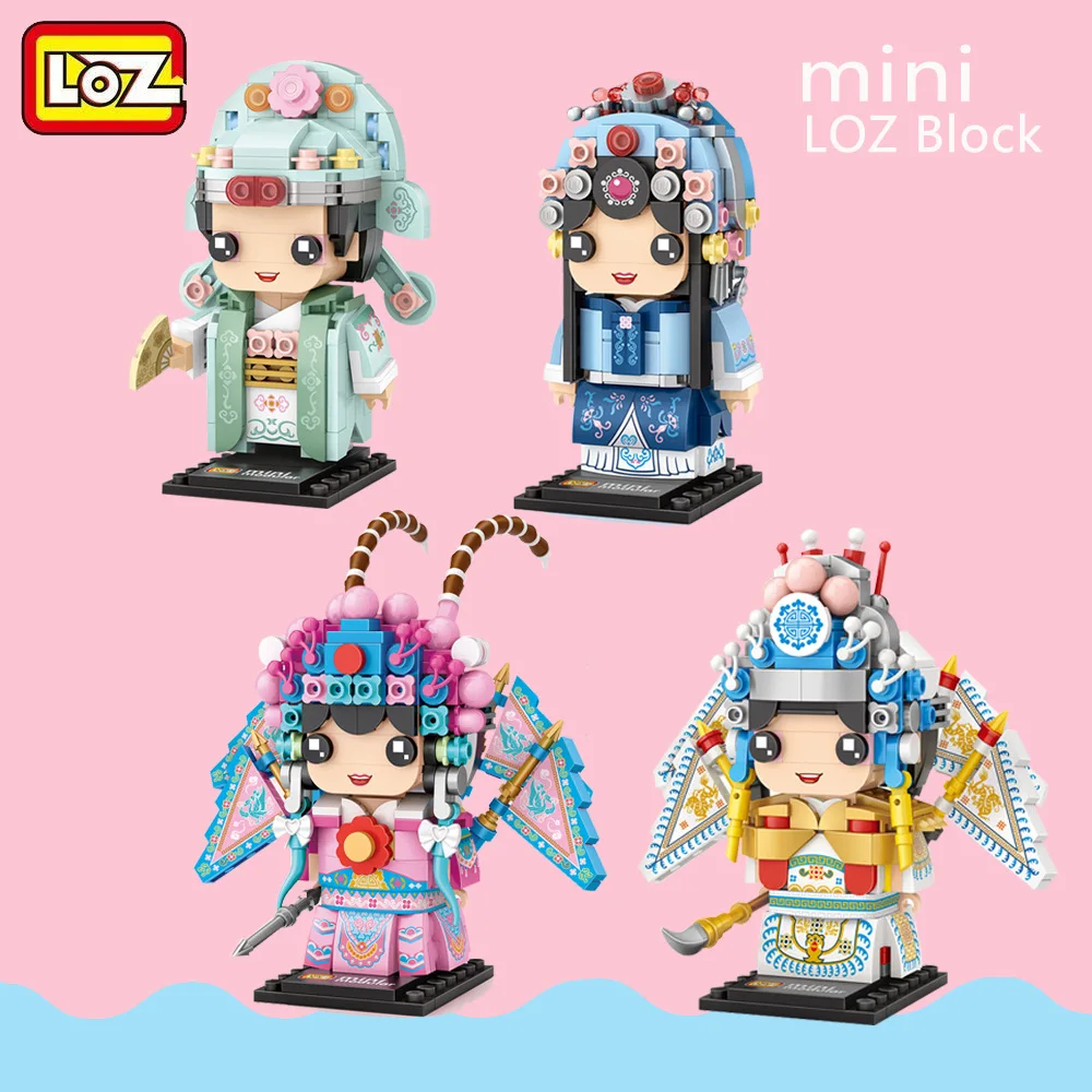 

LOZ Chinese Peking Opera Characters Blocks Kids Juguetes Classic Action Figures Assembly Creator Building Bricks Girls Boys Toys