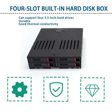 Для OImaster четыре 2,5 дюймов Слоты SATA Внутренний стойки Жесткий диск чехол внутренний запасной аккумулятор мобильного стеллаж для выставки товаров с Светодиодный индикатор Ёмкость расширения