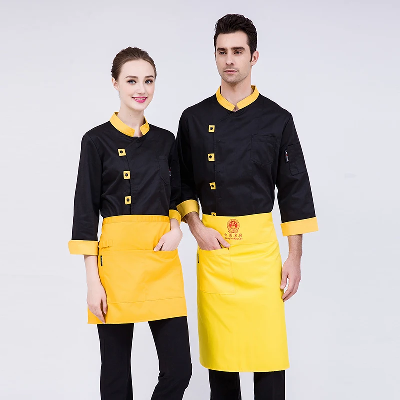 

New Long Sleeve Chef Jacket Adult Hotel Restaurant Kitchen Chef Uniform Men's Summer Cook Uniform Chef Jacket Cookwear
