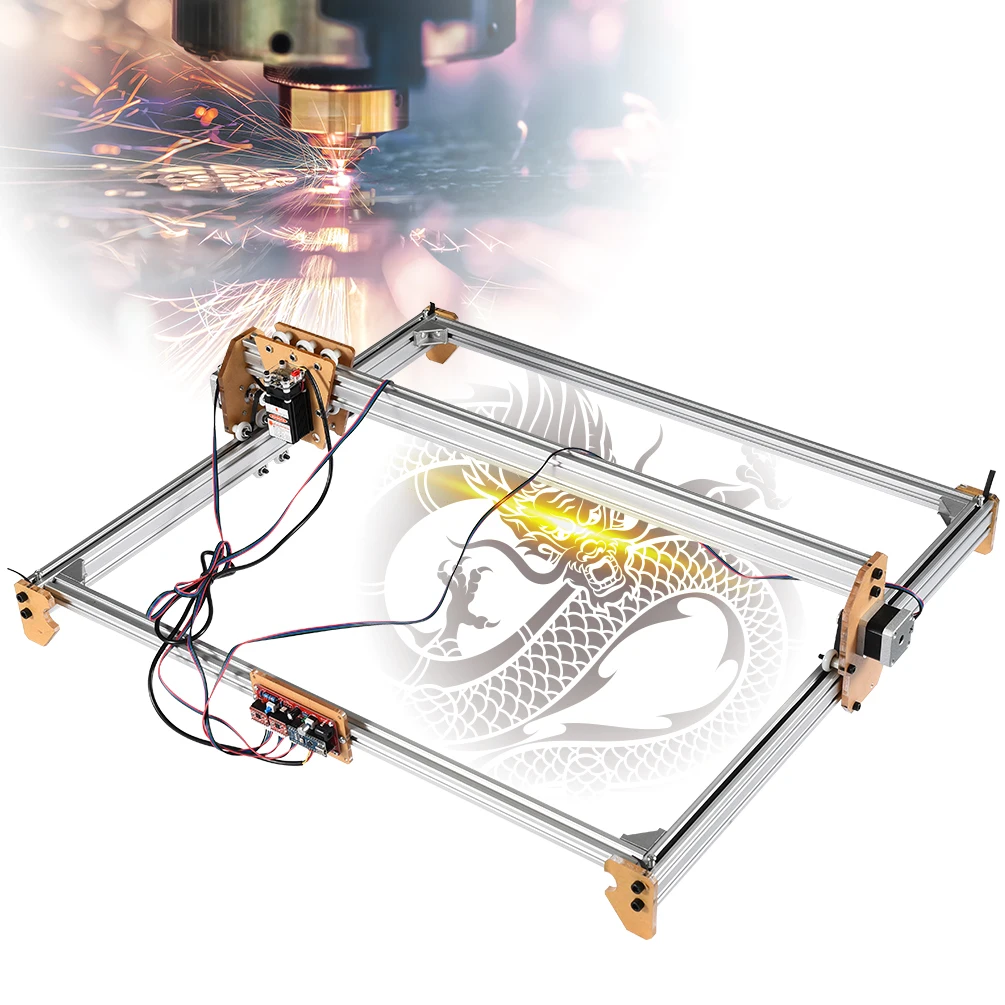 

2500mW Laser Engraver 50*65cm Mini 2-axis CNC Router Laser Engraving Machine Desktop DC 12V DIY Wood Router Printer