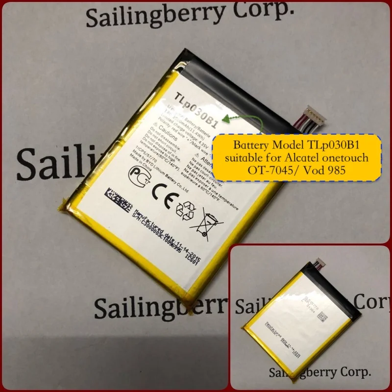 Battery suitable for Alcatel TCL mobile OT-7045/ Vod 985 with battery model TLp030B1 | Мобильные телефоны и аксессуары