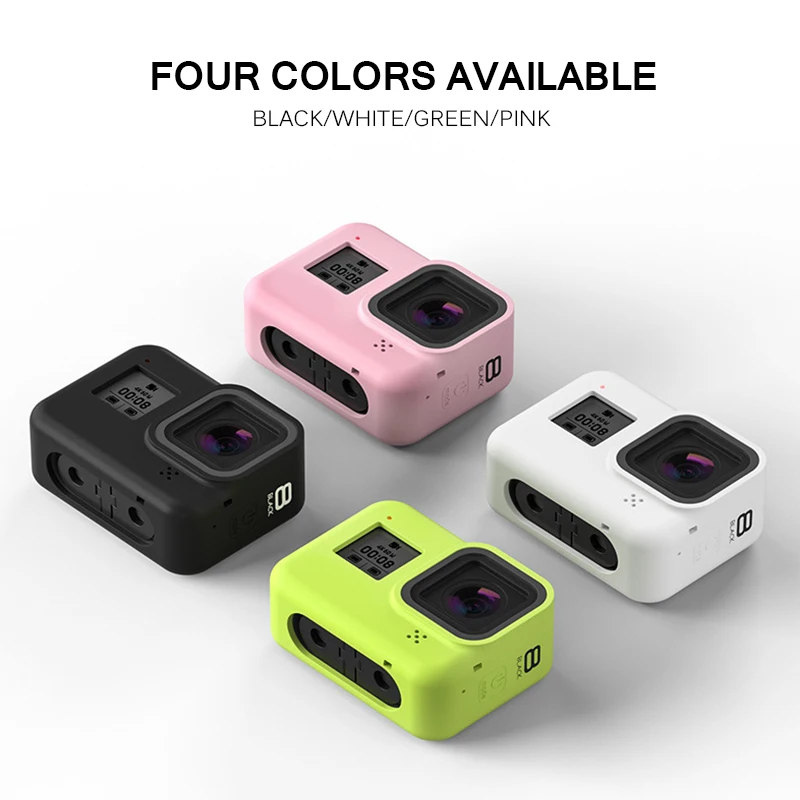 Силиконовый защитный чехол для экшн-Камеры Gopro Hero 8, аксессуар для камеры, чехол для экшн-камеры, мягкий силиконовый чехол