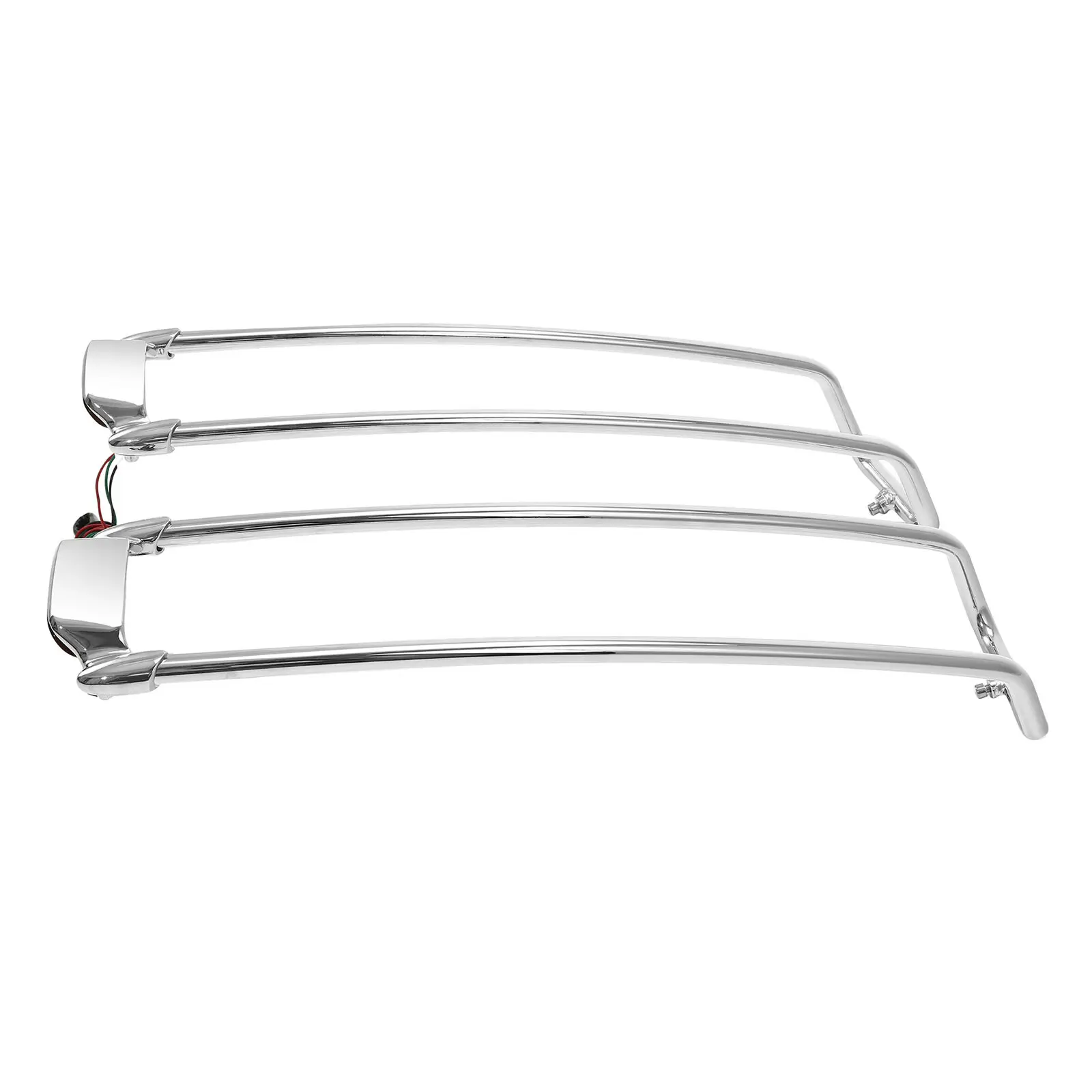 Motorcycle Saddlebags Lid Rack Top Rail Guard W/ Light For Harley Touring Road King Electra Street Glide 1994-2013