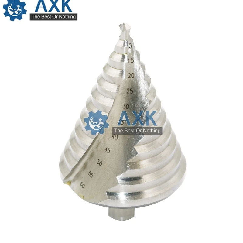 

6-60mm Hss Step Cone Drill Bit Hole Cutter Set 12 Steps Metric Step Drill Wood Plastic Metal Drilling Shank Dia 13mm LT148