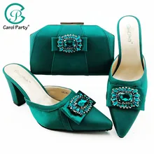teal shoes and bag