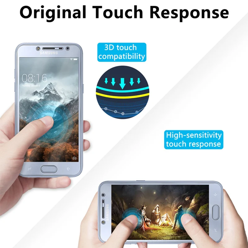 2 шт 9H HD закаленное защитное стекло для samsung Galaxy 10 C9 Pro C8 жесткое Переднее C7C5