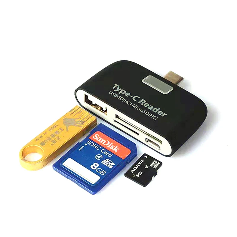 Многофункциональный адаптер для карт памяти USB 3,1 type C USB-C TF SD OTG кард-ридер для Mac-book Phone Tablet Card Reader