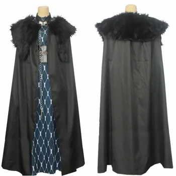 

Game of Thrones Season 8 Cosplay Costume Sansa Stark cosplay Dress Cloak Outfit Fancy suit Custom made Halloween