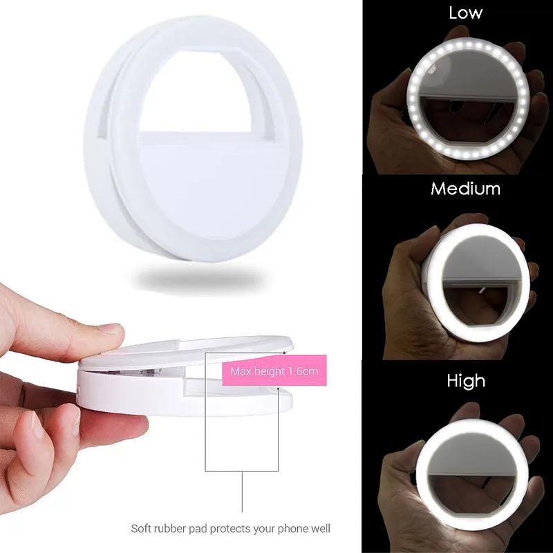 Selfie светильник Lentes кольцевой светильник Selfie Led aro de luz Lampa Do Selfie Celular RK12 Ring Flash Selfie Clip для iPhone samsung Lens