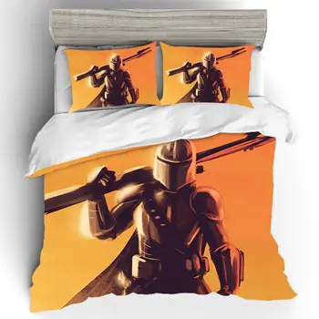 

Bedding Sets Mandalor Bed Linen Set Duvet Cover Single Queen King Size Yoda Baby Bedding Set Bed Sheets Pillowcases Home Textile