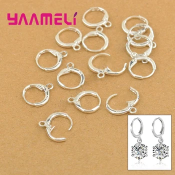 

Big Promotion 20 PCS/Lot Round Earring Button 925 Sterling Silver Jewelry Accessories Jewelry making parts Connection