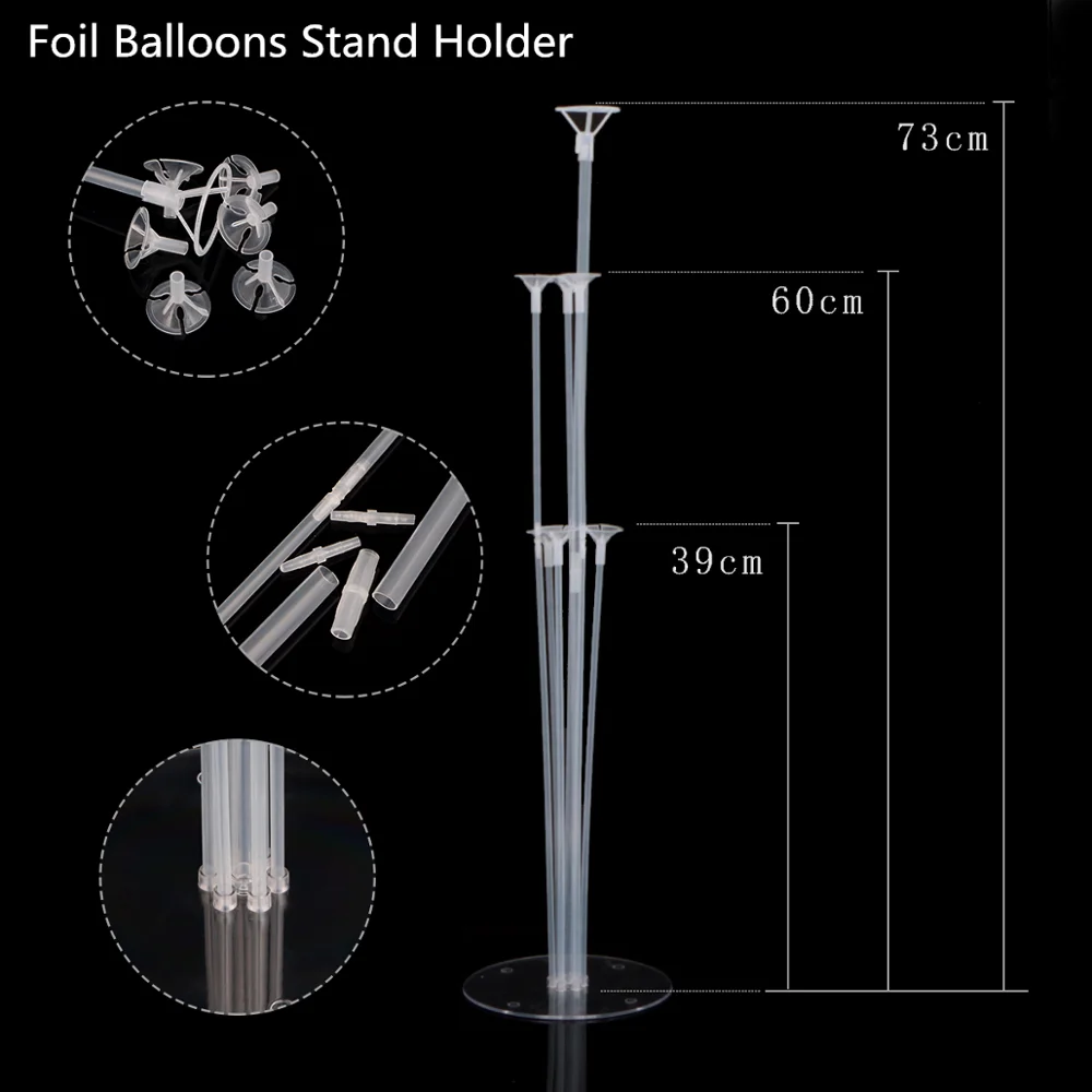 2 7 Tubes Balloons Stand Balloon HolderChrome Metallic Confetti Balloons Baby Shower Kids Birthday Party Wedding Decor Supplies - Цвет: 2