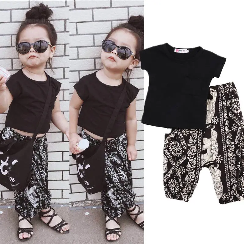 

2020 Newborn Infant Baby Boys Girls Clothes T-shirt Tops+Pants Outfits 2pcs Set
