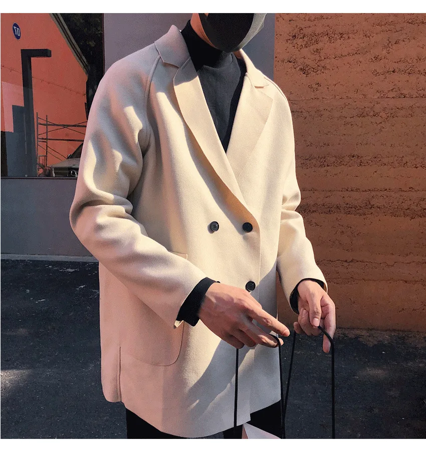 Men's windbreaker jacket autumn and winter new material windbreaker handsome jacket youth fashion trend men's clothing