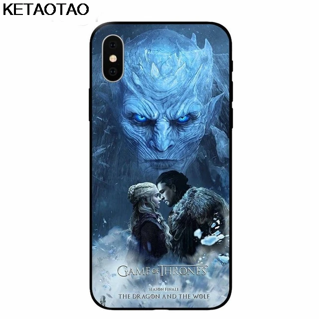 Чехол для телефона KETAOTAO Game Thrones Daenerys Dragon Jon Snow tyrion s для iphone 8 Plus X XS XR 11 Pro Чехол из мягкого ТПУ резины и силикона - Цвет: Черный