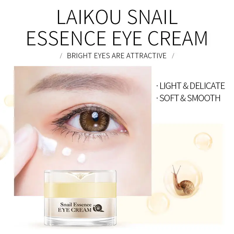 Snail Anti Aging Eye Cream Essence Deep Hydrating Against PuffinessFade Fine Lines Dark Circle Eye Bags Nourishing Eye Skin Care