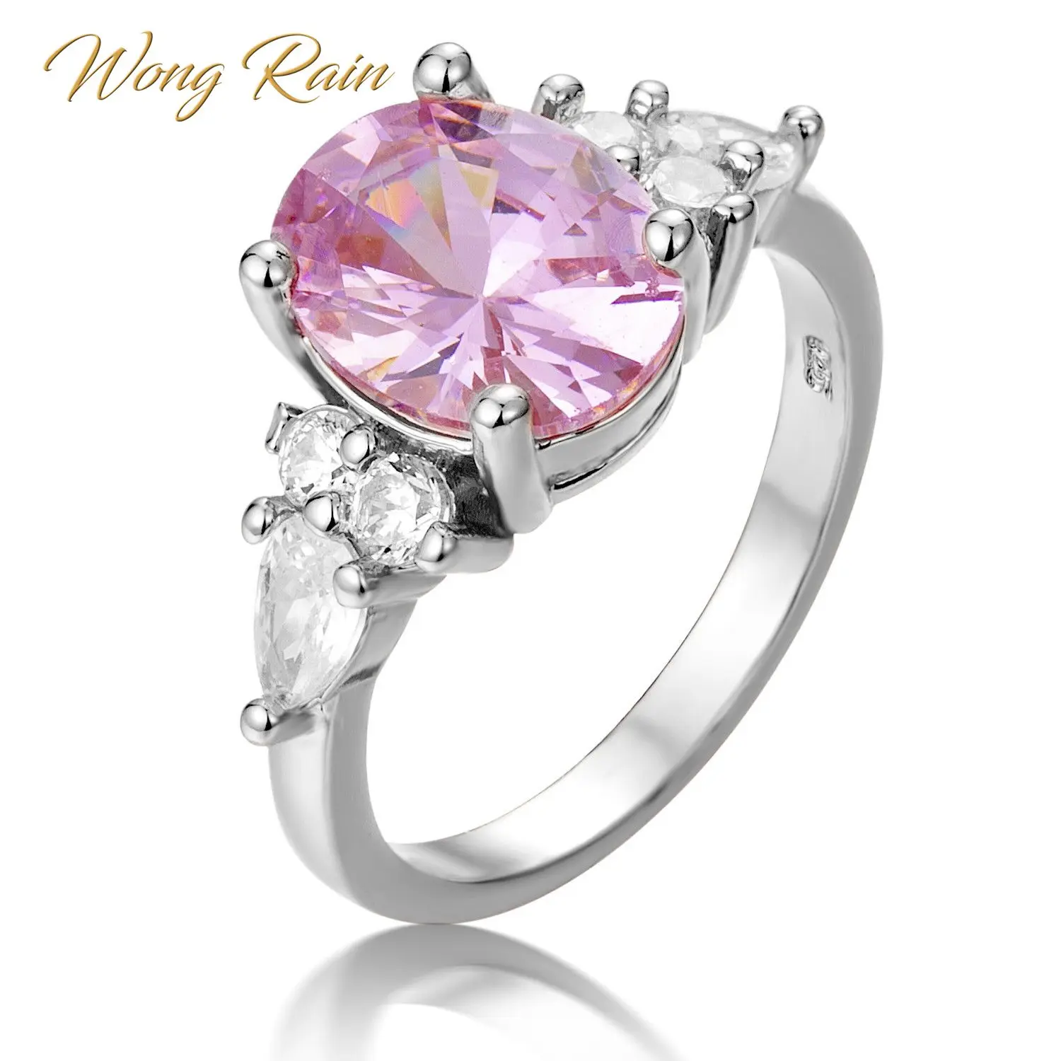 

Wong Rain Vintage 100% 925 Sterling Silver Pink Sapphire Gemstone Wedding Engagement Cocktail Party Ring Fine Jewelry Wholesale