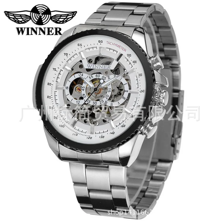 

A Generation of Fat Hong Kong Winner Genuine Product Calendar Men Fully Automatic Analog Watch Steel Belt T-WINNER