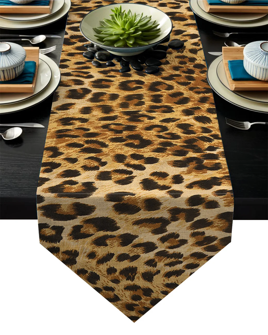 

Wild Animald Leopard Tablecloths Tablerunner Decoration Holidays Wedding Vintage Party Table Runner Small Picnic Dinner Dining