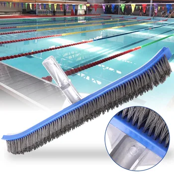 

Heavy Duty Pool Brush 18" Aluminium Swimming Pool Cleaning Brush with Stainless Steel Bristles ENA88