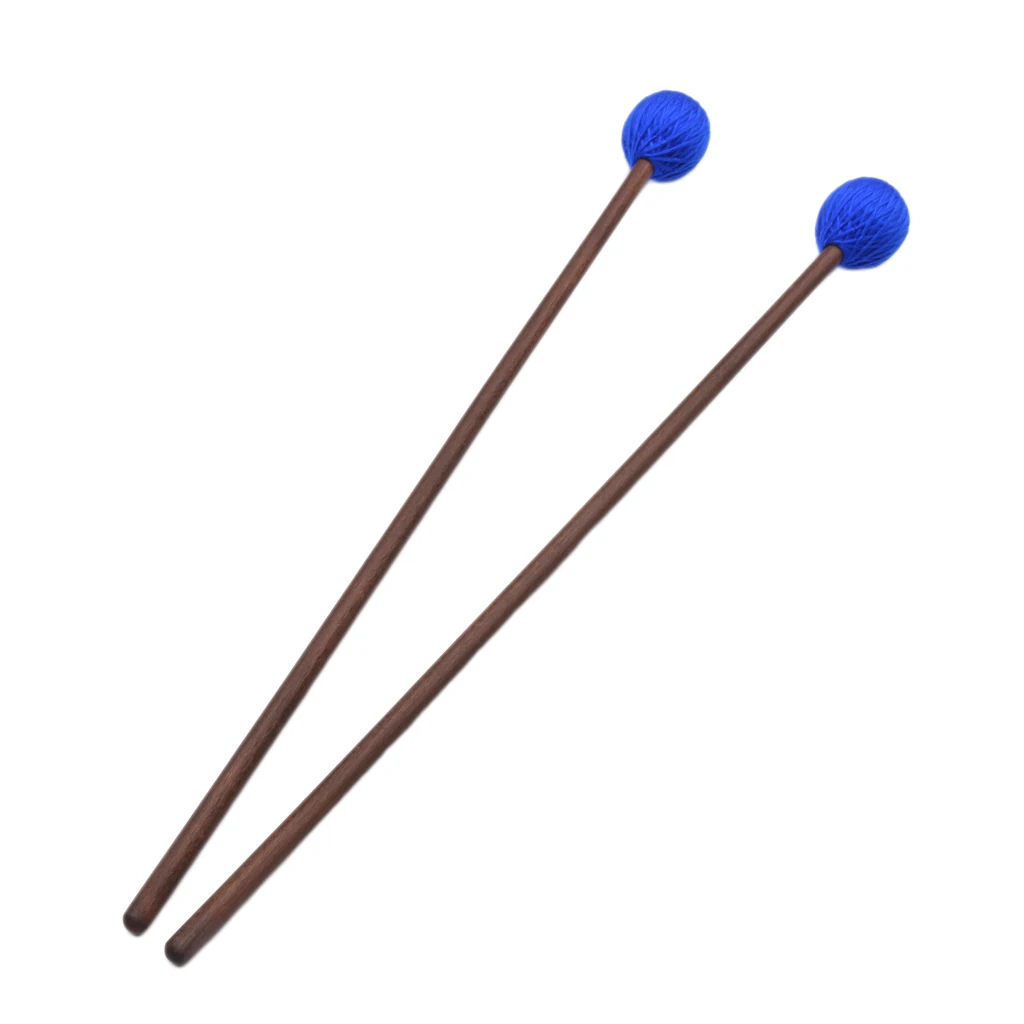 1 пара прочных королевских Синих Войлочных молотков Marimba с ручкой из бука