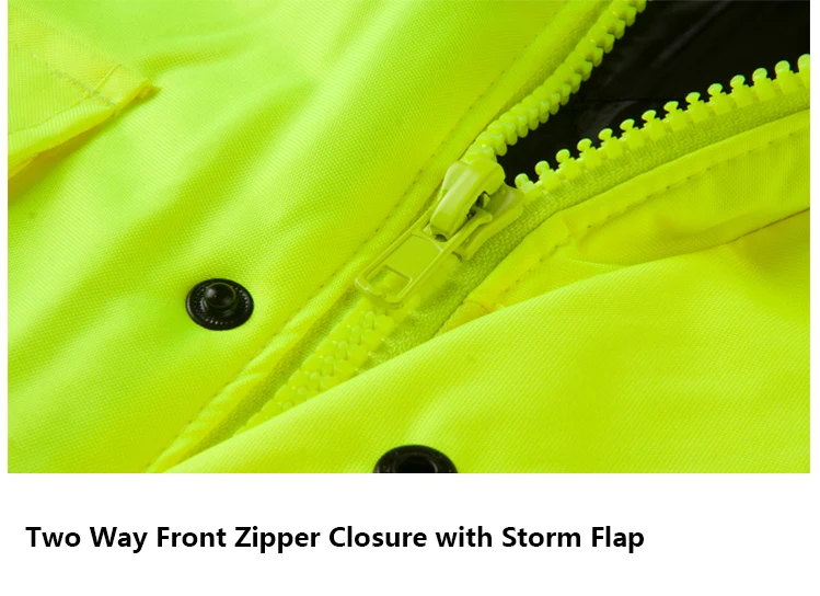 EN471 ANSI/SEA 107 Hi vis двухцветная водонепроницаемая куртка для парка безопасности со светоотражающей лентой оранжевая рабочая одежда зимняя куртка