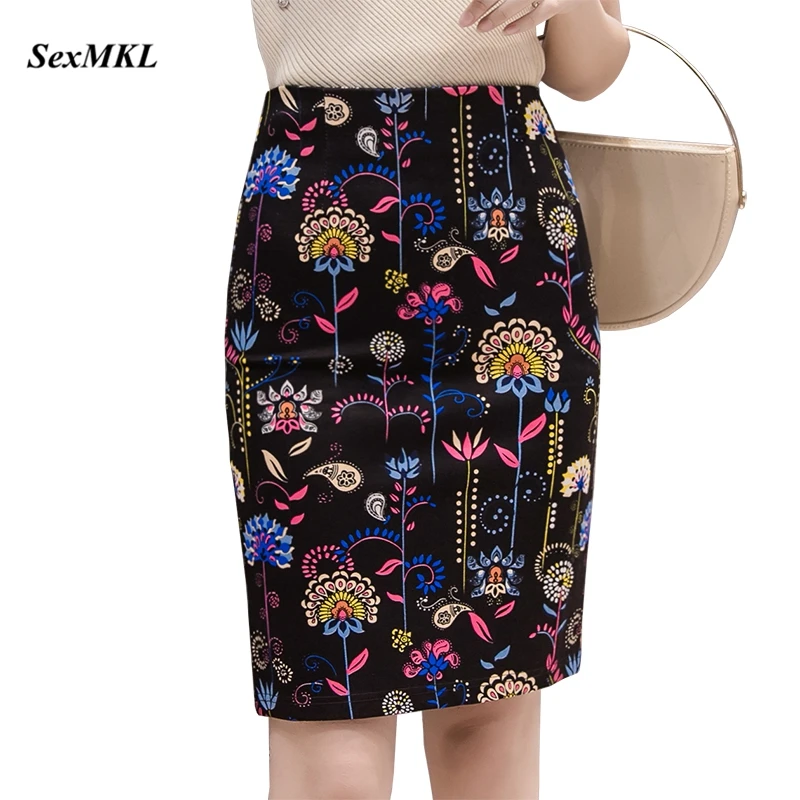 

Oversized Women Winter Printed Skirts 2023 Fashion High Waist Pencil Skirt Office Korean Clothing Elegant Elastic Bodycon Skirt