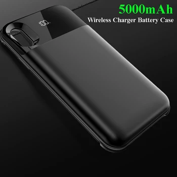 

Self Charging Phone Case For iPhone XR XS Max, Portable Qi Wireless Charger Power Bank Extenal Travel Battery Cases for iPhone X