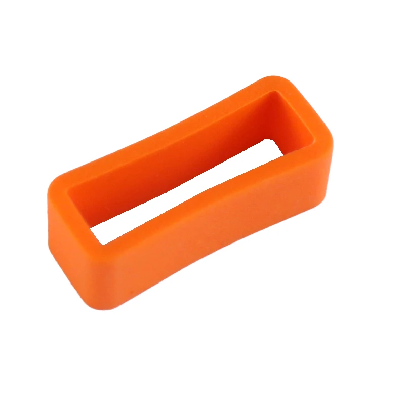 Watchbands Strap Loop ring Silicone Rubber Watch Bands Holder Locker Wrist Watch Accessorie 14 16 18 20 22 24 26mm(2 packs - Цвет ремешка: orange