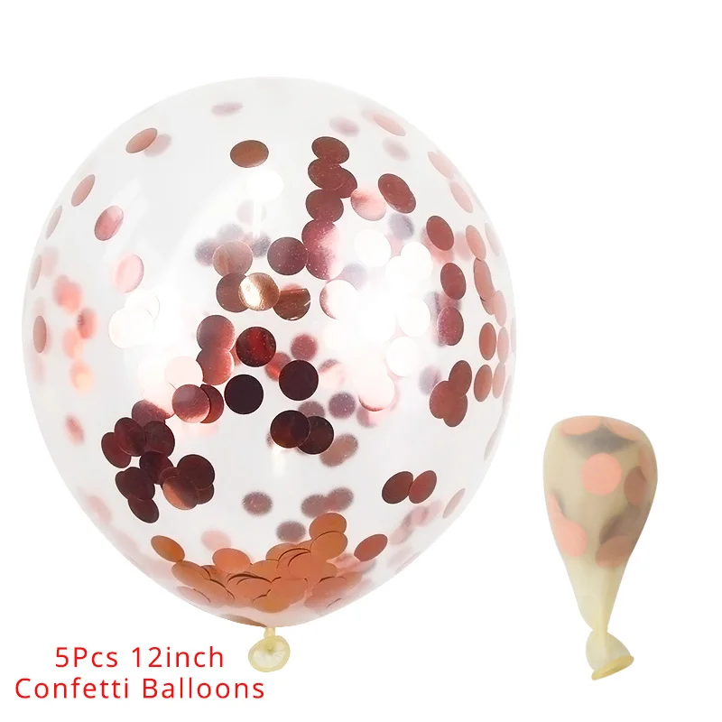 Новогодний Золотой номер фольги Воздушные шары пластиковый держатель для шарика стенд комплекты поддержки воздушный шар центральный счастливый год Globos - Цвет: 5pcs rose gold