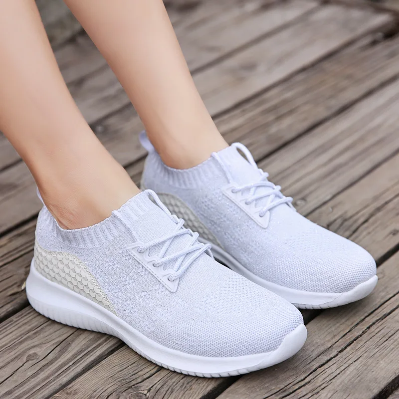 

Women Sneakers Vulcanized Shoes Sock Sneakers Women Summer Slip on Flat Shoes Women Plus Size Loafers Walking Flat Casual Shoes