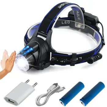 

Yellow light white light cree xm l2 head torch led headlamp head flashlight head lamp 18650 rechargeable battery t6 headlight