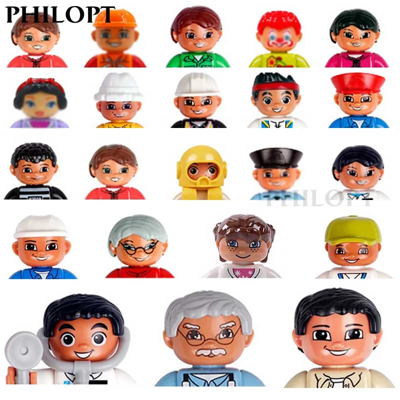 MOC DIY Big Building Blocks Scene Doll Figures Educational Toy Compatible Large Bricks Assembly Children Kids Gifts For Girl Boy