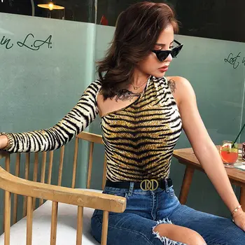 

Women One Shoulder Long Sleeve Bodysuit Leotard Tops Shirts Bodycon Jumpsuit Playsuit Hollow Out Sexy Suits