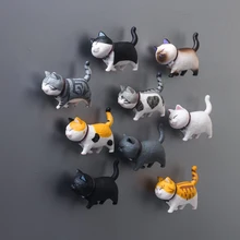 9pcs 3D PVC Cute Cat Fridge Magnets Cartoon Bread Egg Magnet Fridge Message Sticker Home Decor Kitchen decoration Kids Toy Gift 1pcs 30 mm glass refrigerator magnetic message sticker decor cute cartoon emoji fridge magnets for kids emoticon home decoration