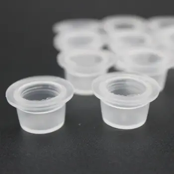 

500Pcs silicone Medium 13mm Diameter Tattoo Ink Cup Pigment Holder Container Caps For Protect Tattoo Needle Tip